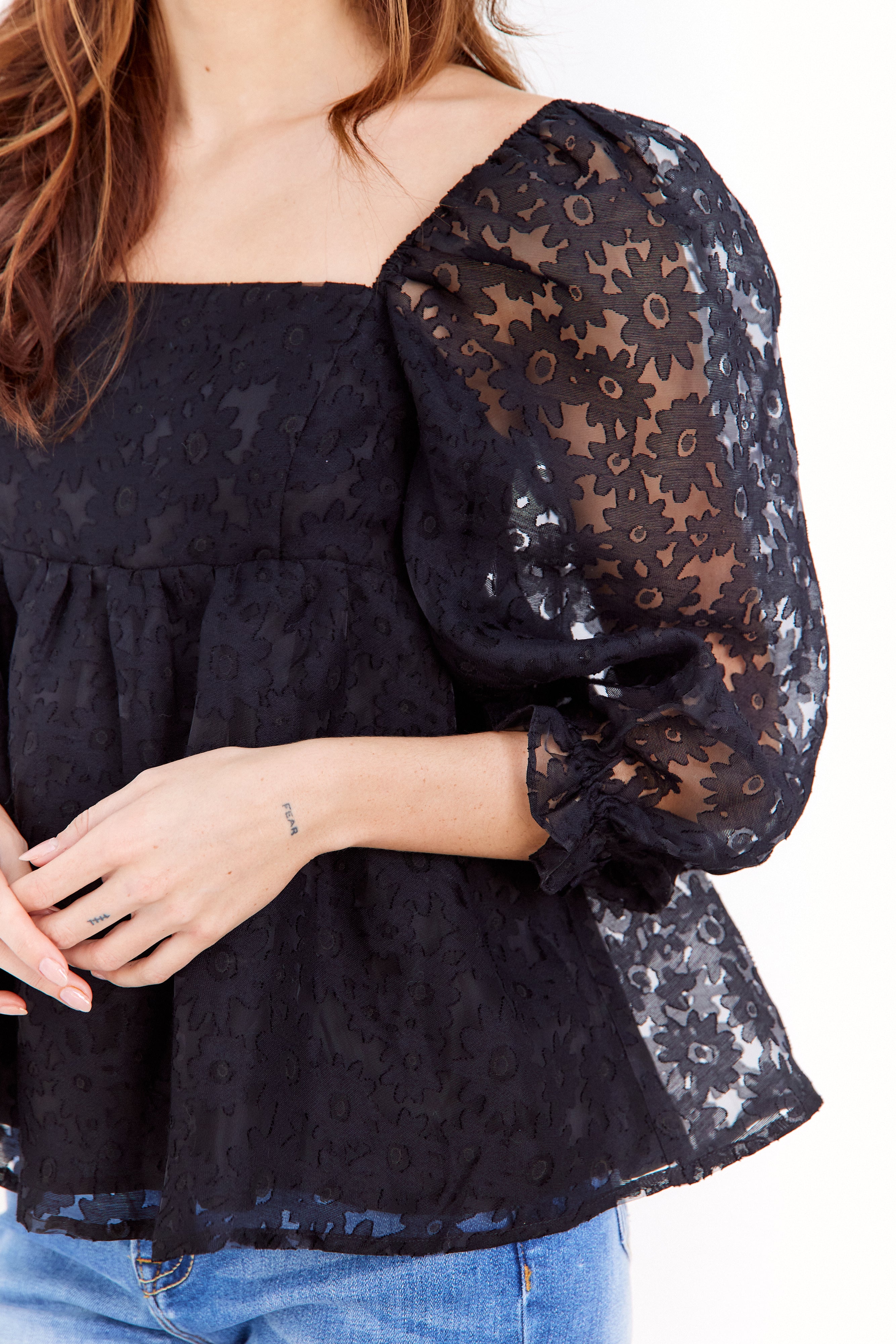 Amelie Floral Babydoll Blouse - fab'rik