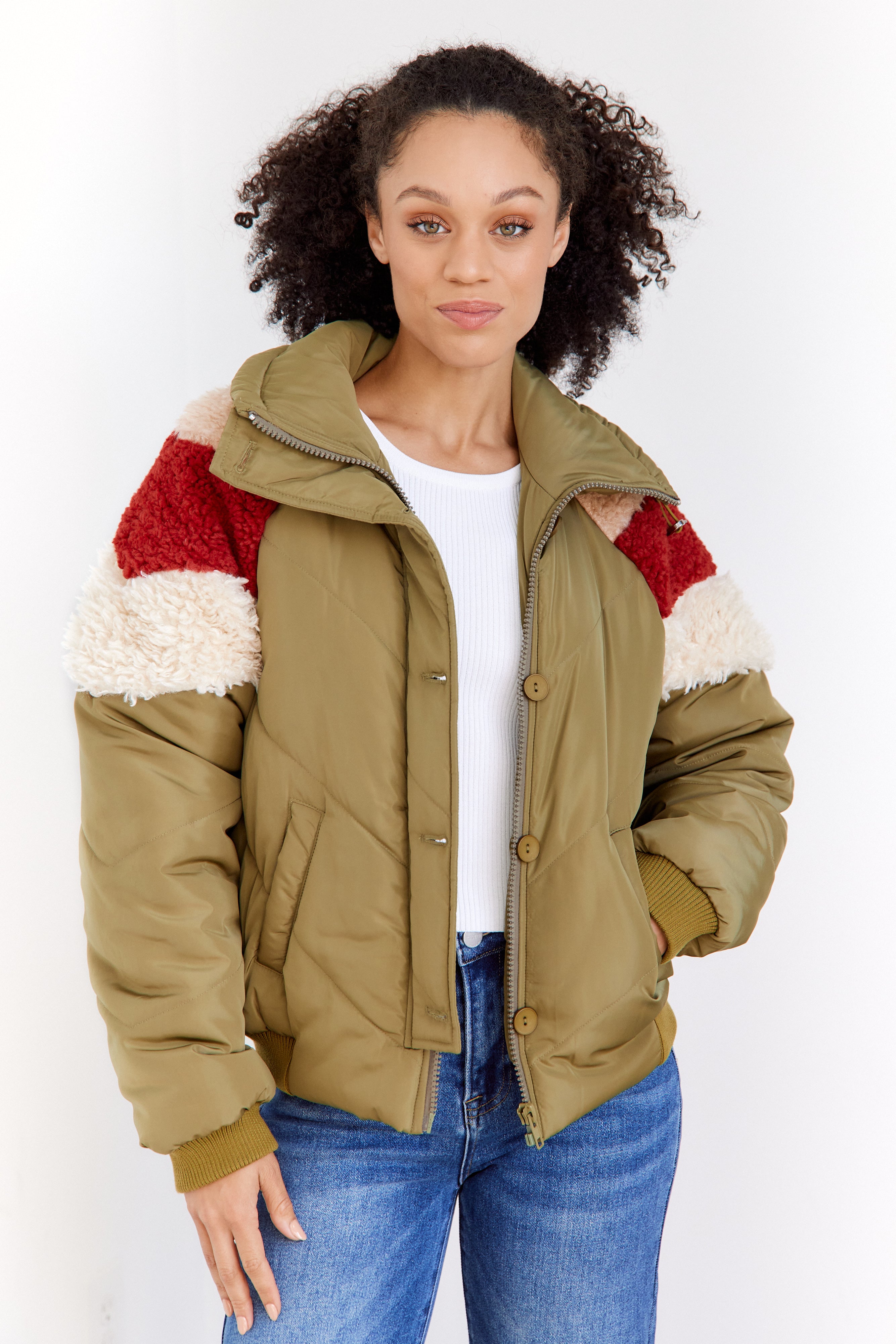 Keely Aviator Puffer Jacket - fab'rik