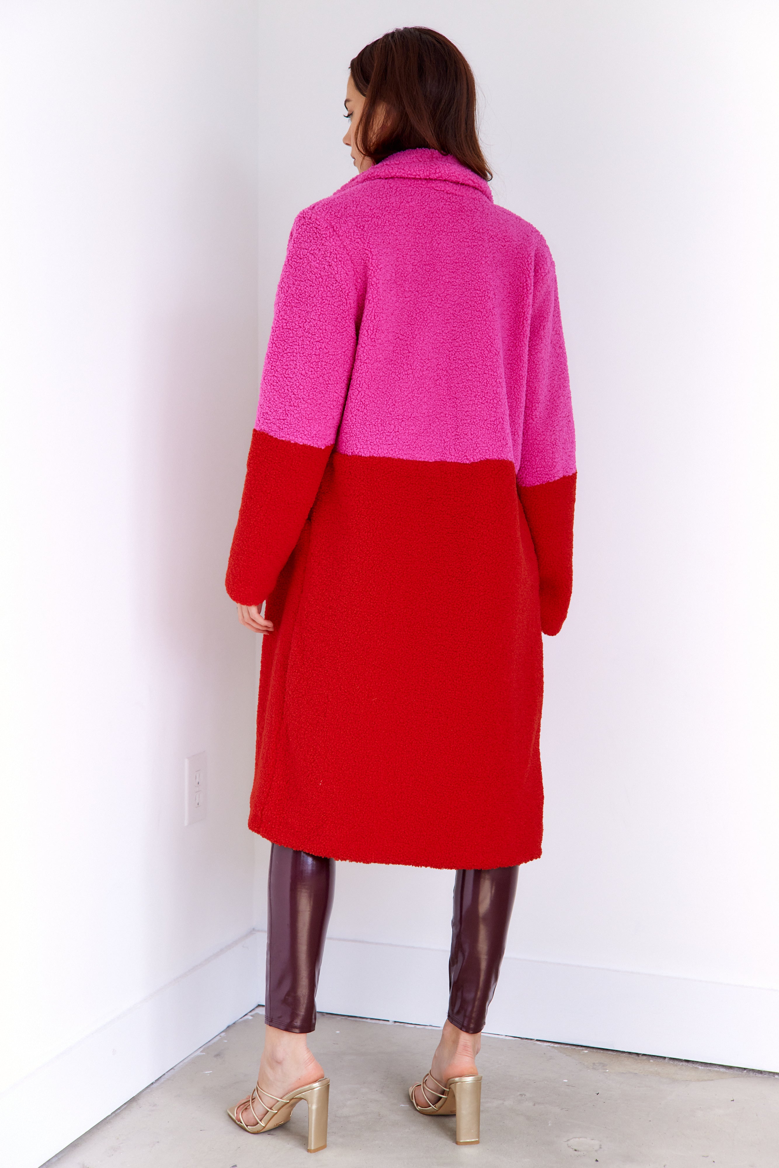 Evie Two Toned Long Coat - fab'rik