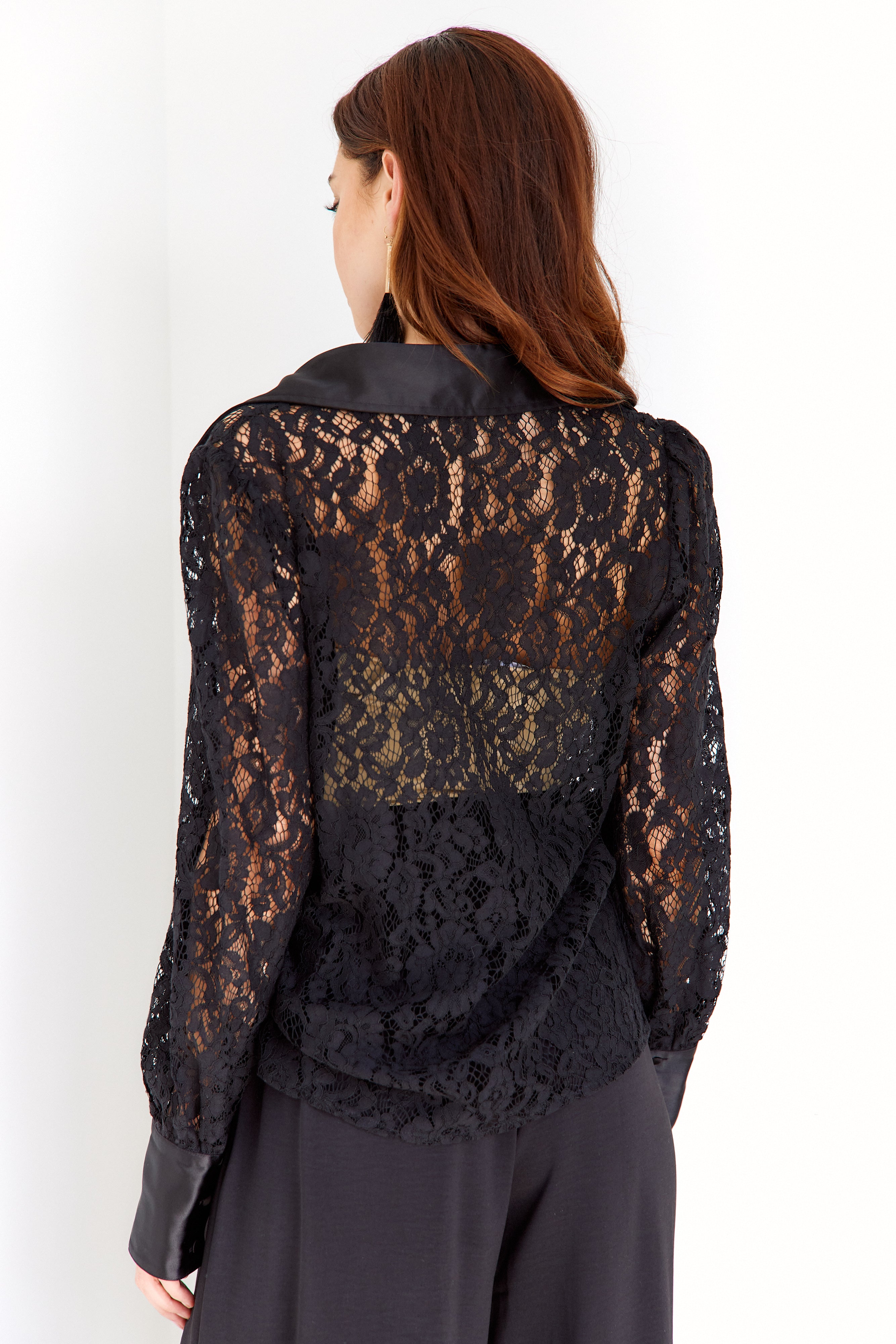 Ciara Lace Button Down Top - fab'rik