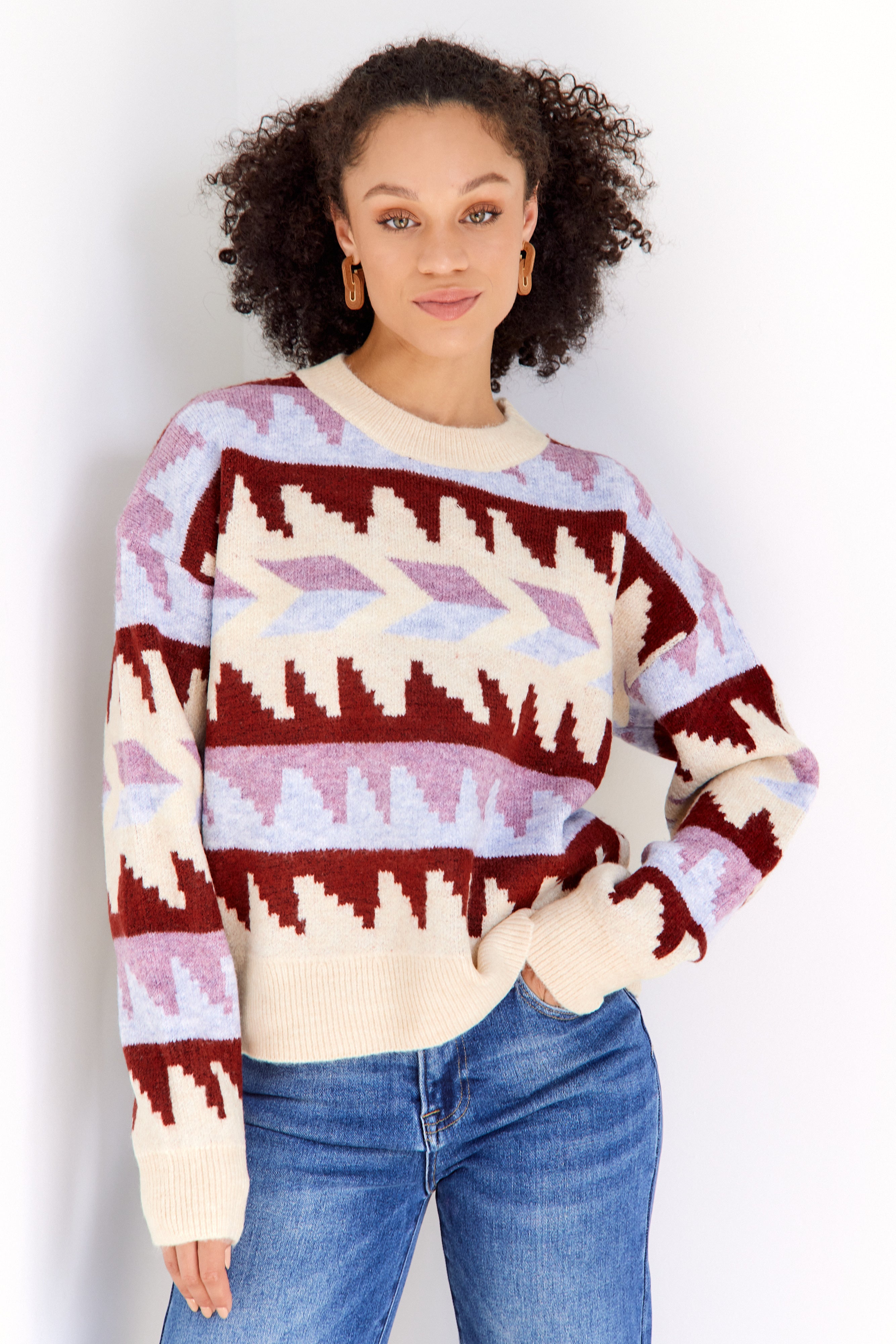 Pia Printed Sweater - fab'rik