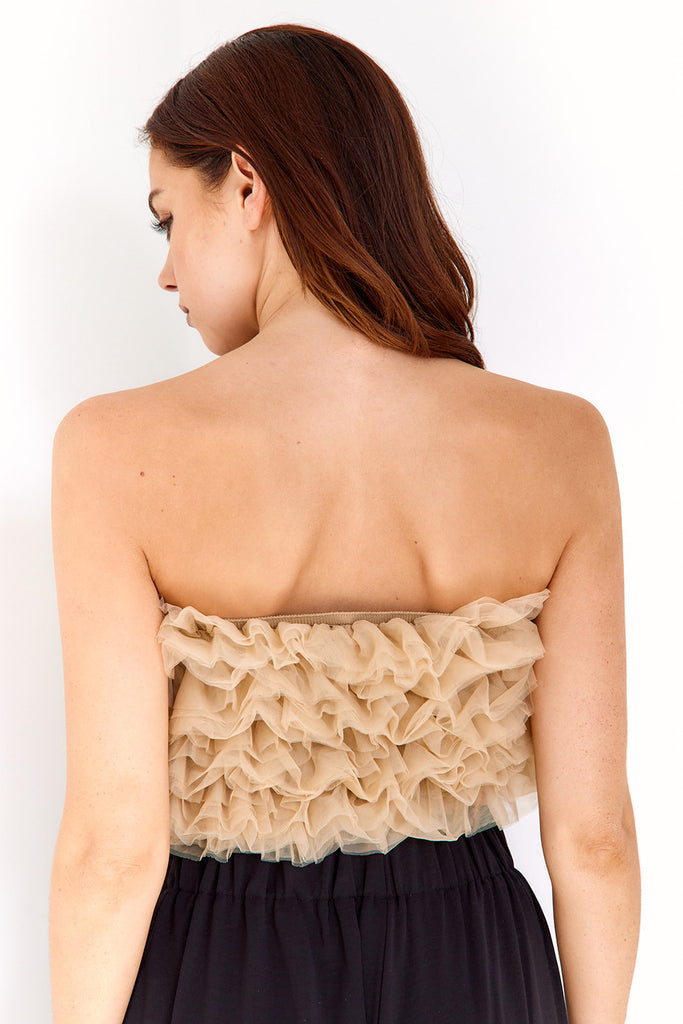 Asher Tulle Ruffled Top - fab'rik