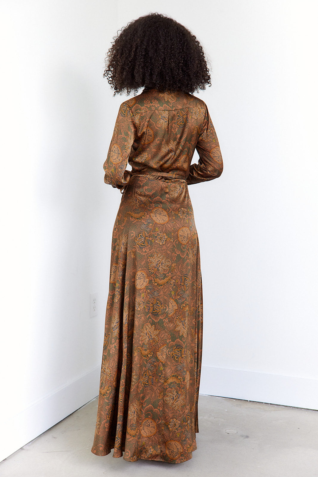 Riley Printed Wrap Maxi Dress - fab'rik
