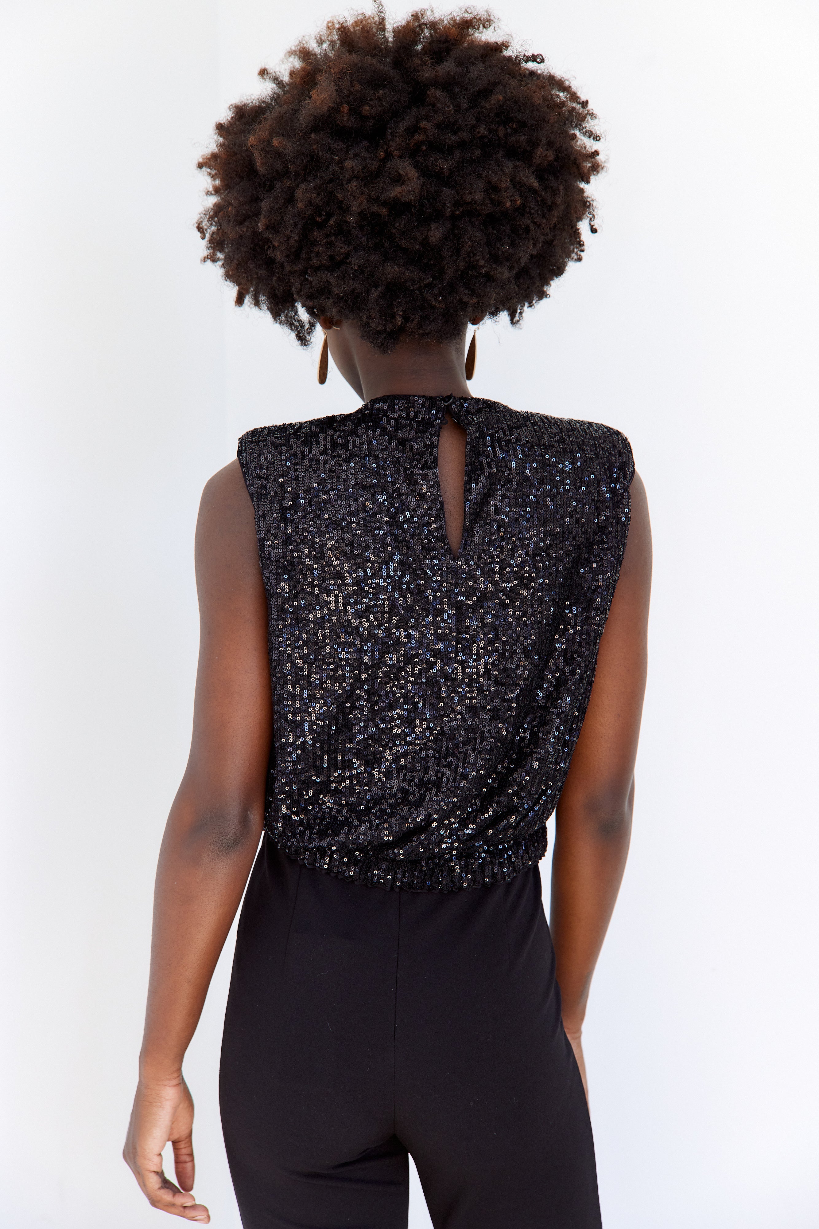 Ella Cowl Sequin Top - fab'rik