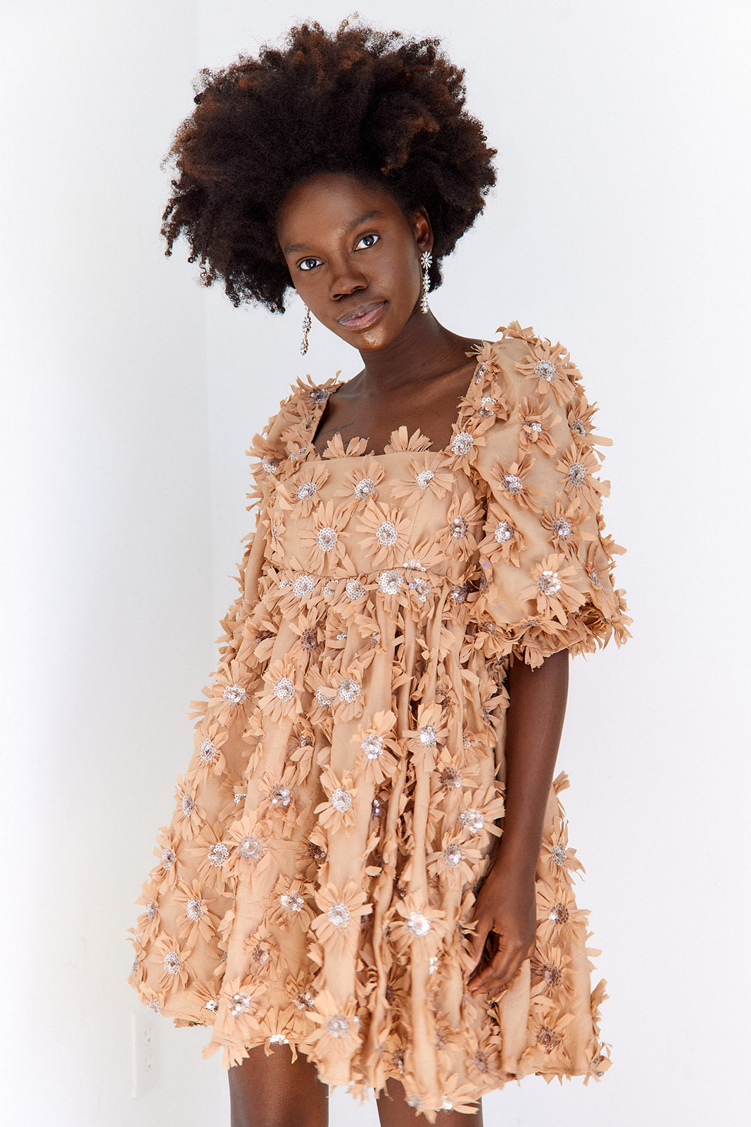 Halle Floral Babydoll Mini Dress - fab'rik