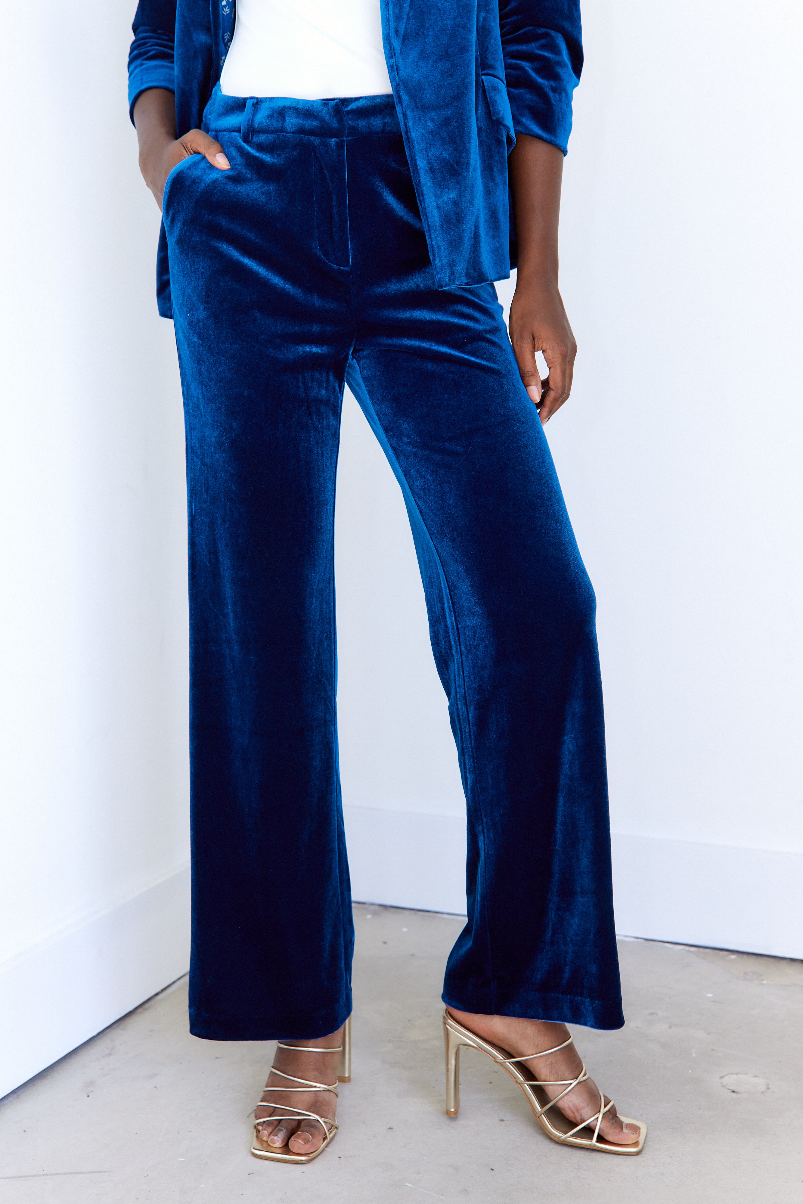 Claudell Velvet Wide Leg Pant - fab'rik
