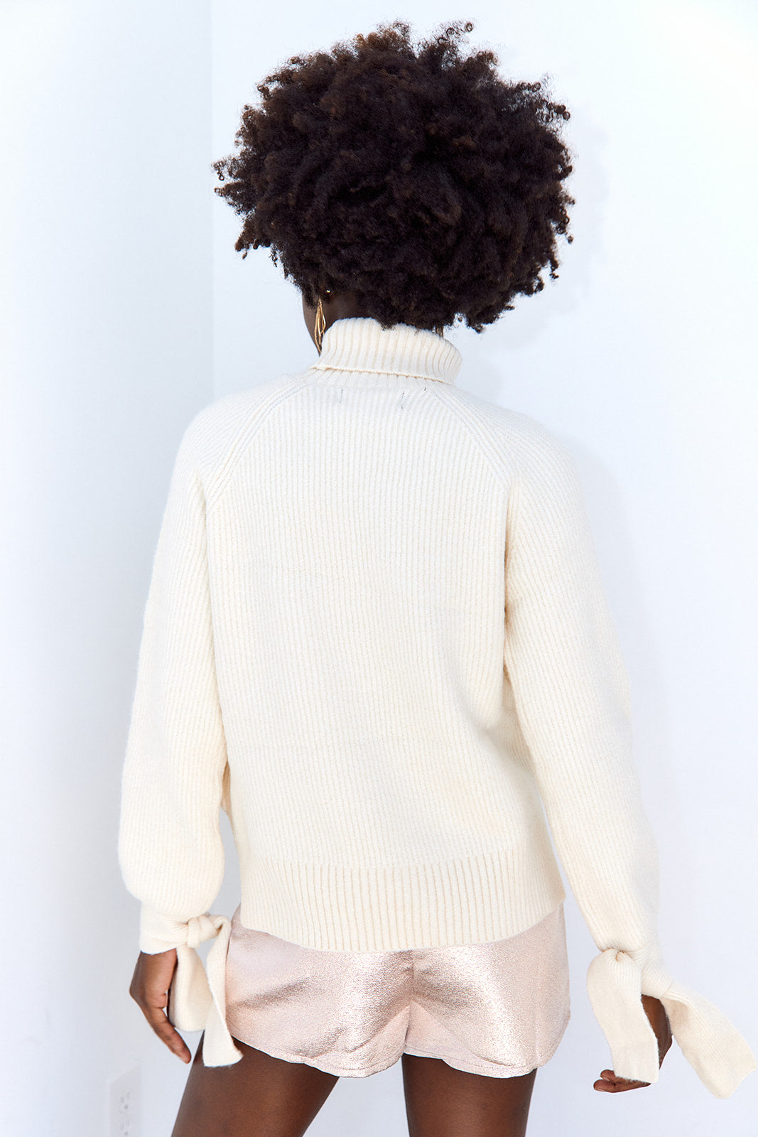 Kameron Tie Sleeve Turtleneck Sweater - fab'rik