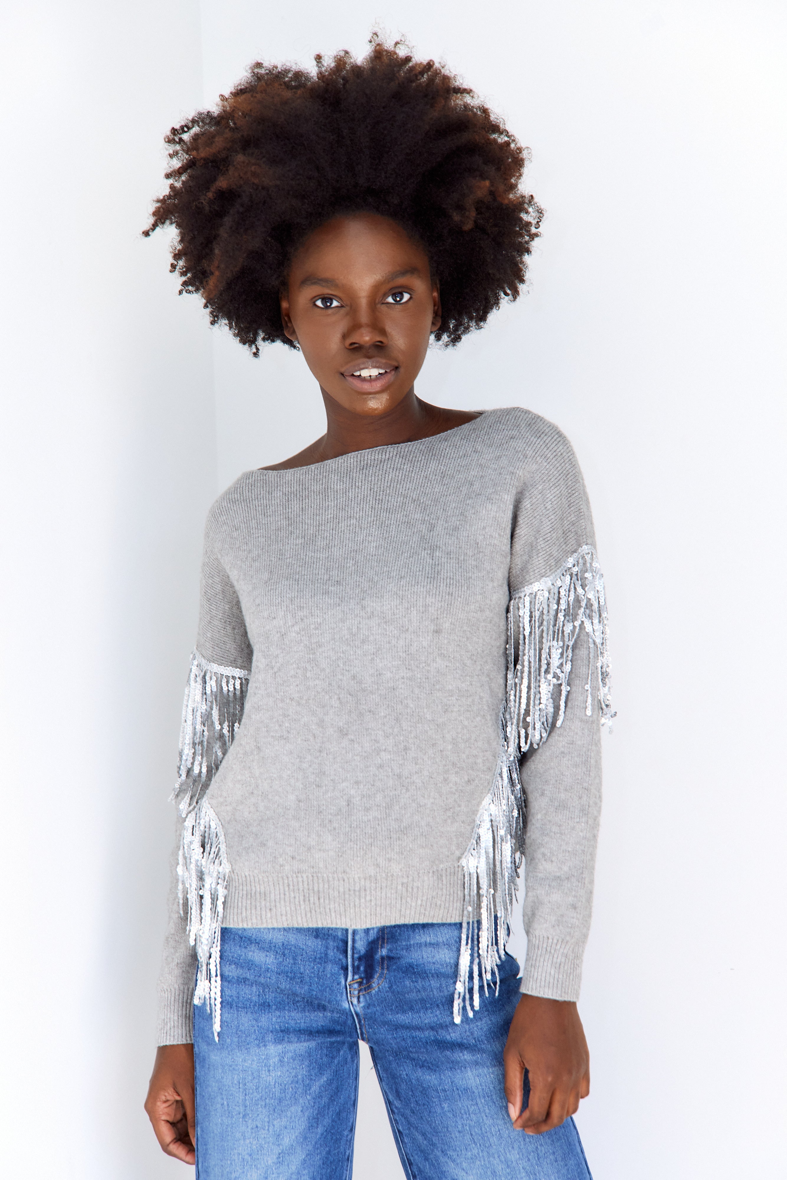Adley Sequin Detail Sweater - fab'rik