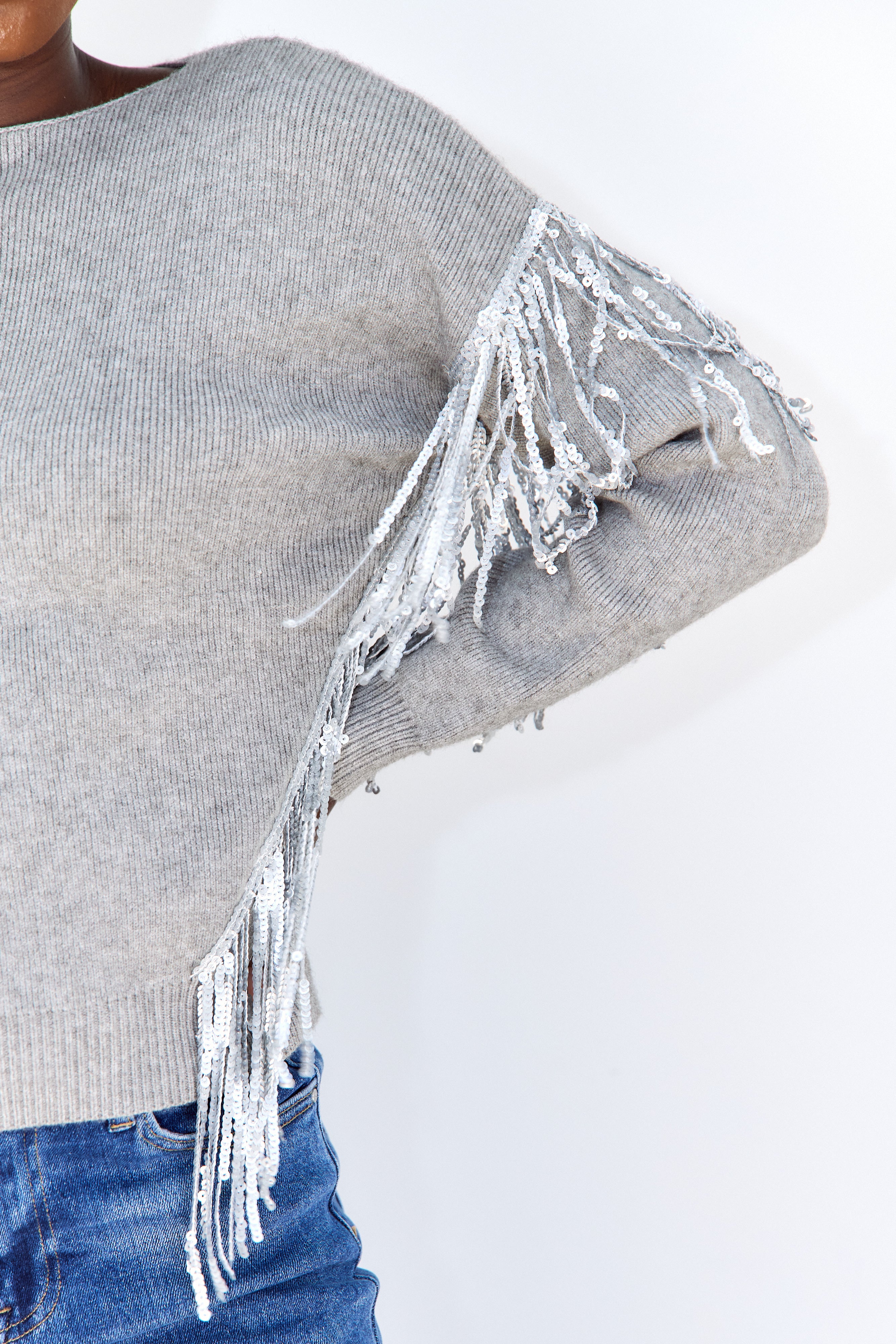 Adley Sequin Detail Sweater - fab'rik