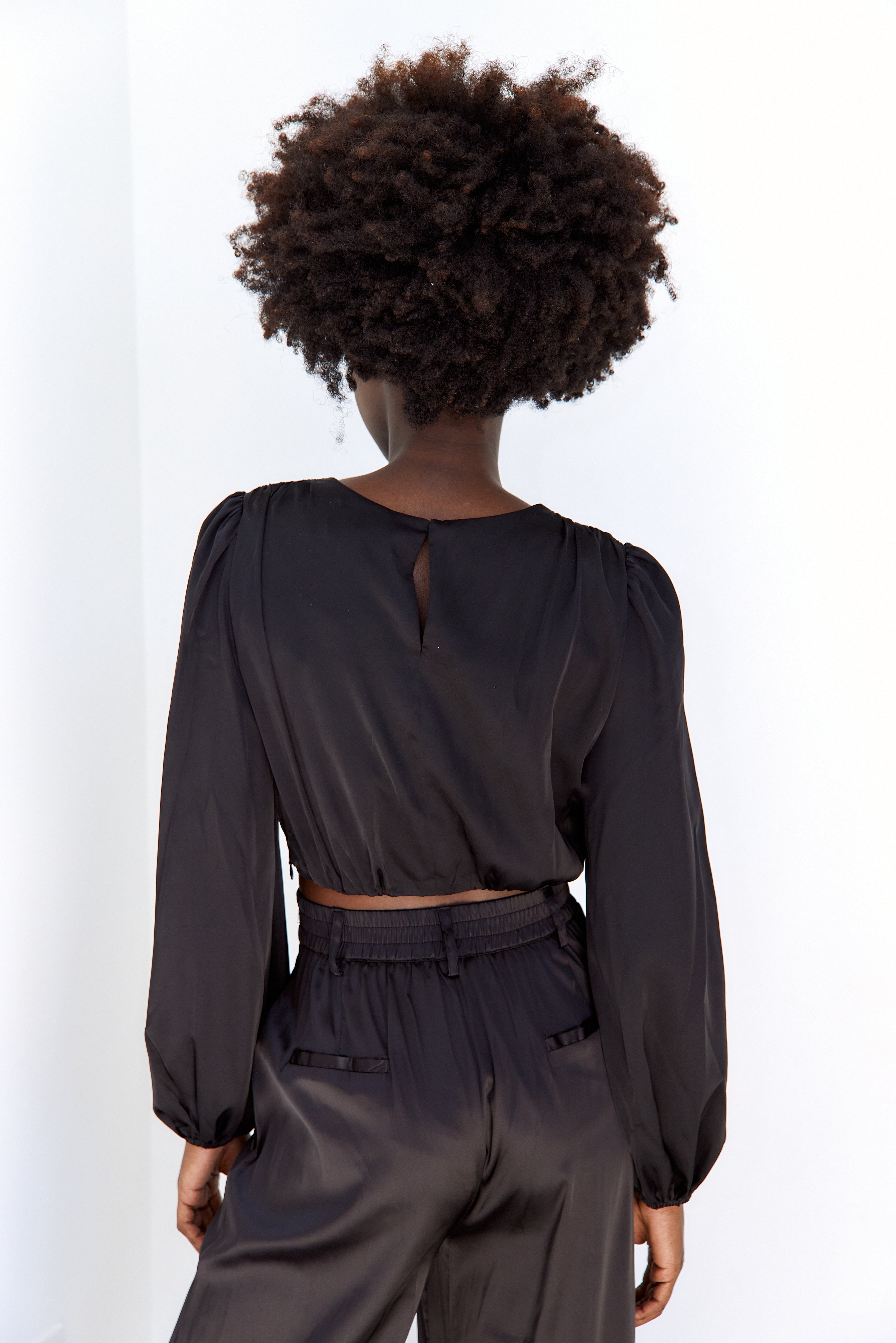 Beck Cropped Ring Detail Top - fab'rik