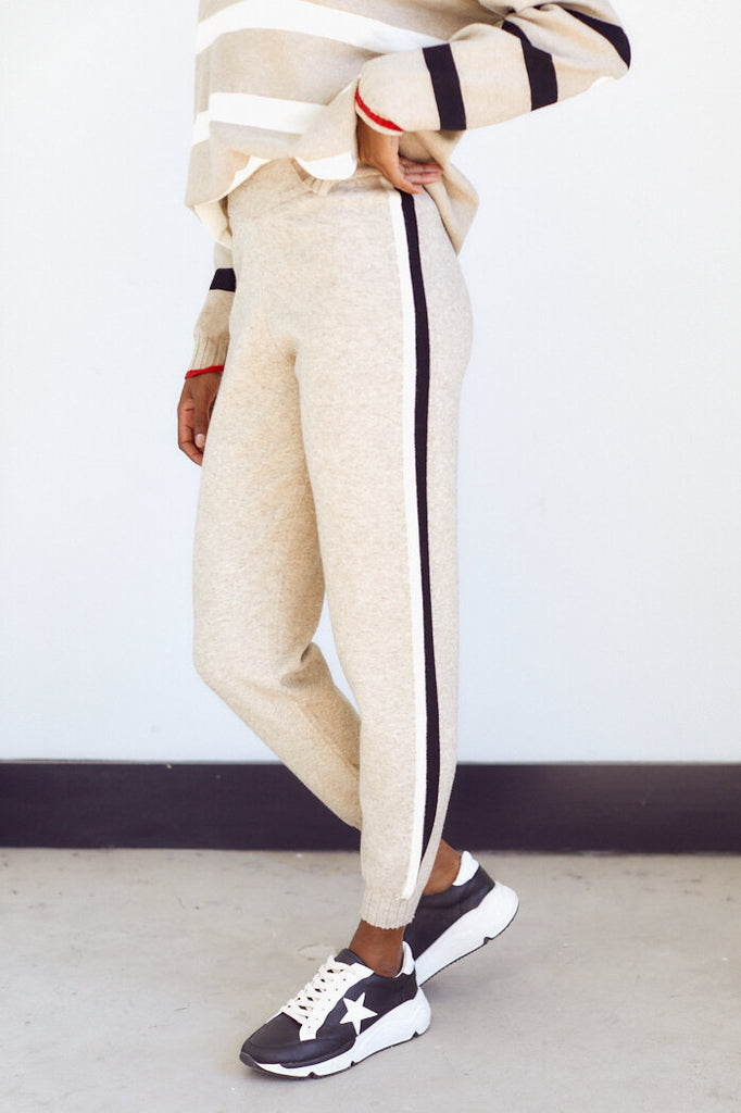 SALE - Junie Track Stripe Knit Jogger - fab'rik