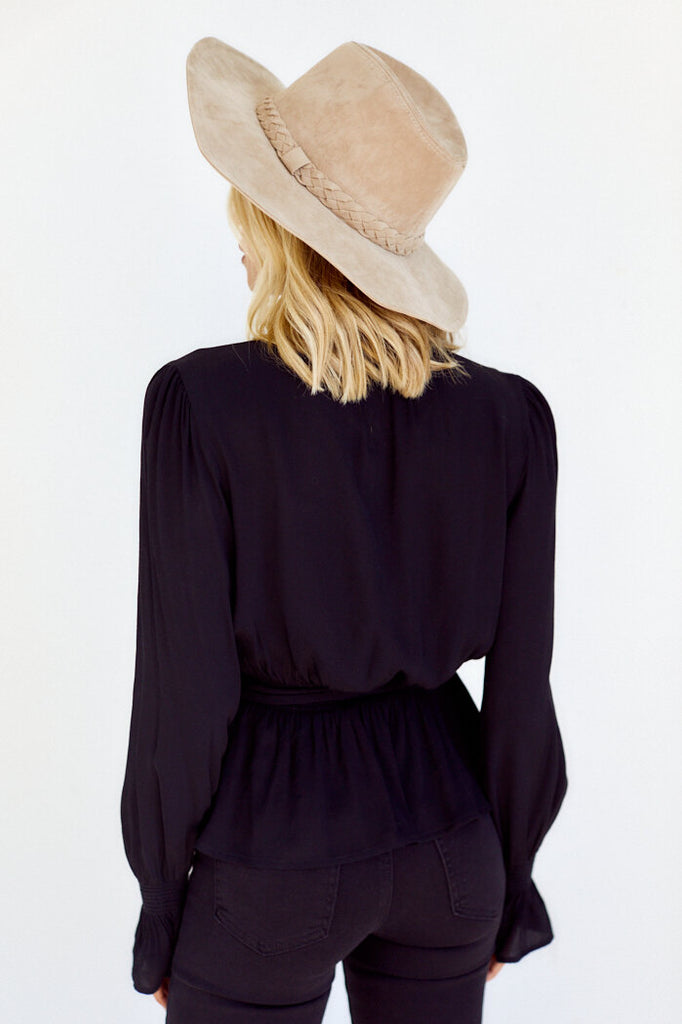 SALE - Sedna High Neck Peplum Blouse - fab'rik
