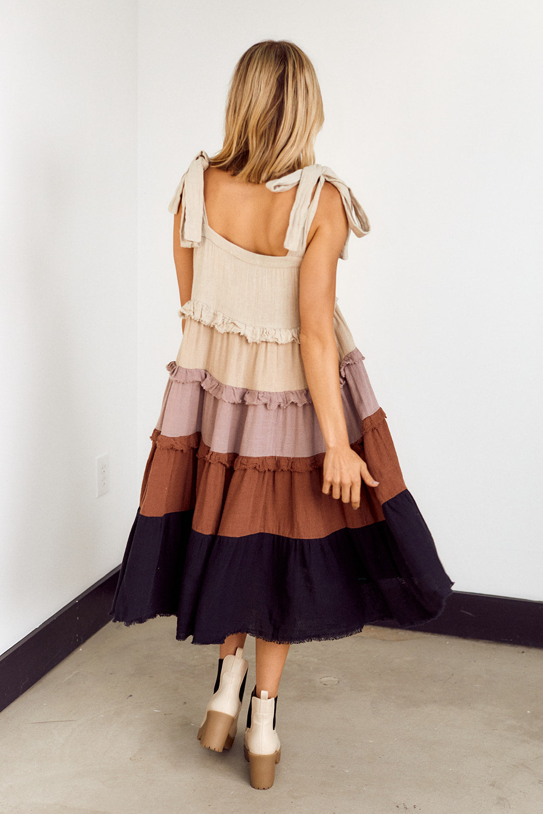SALE - Livingston Tiered Midi Dress - fab'rik