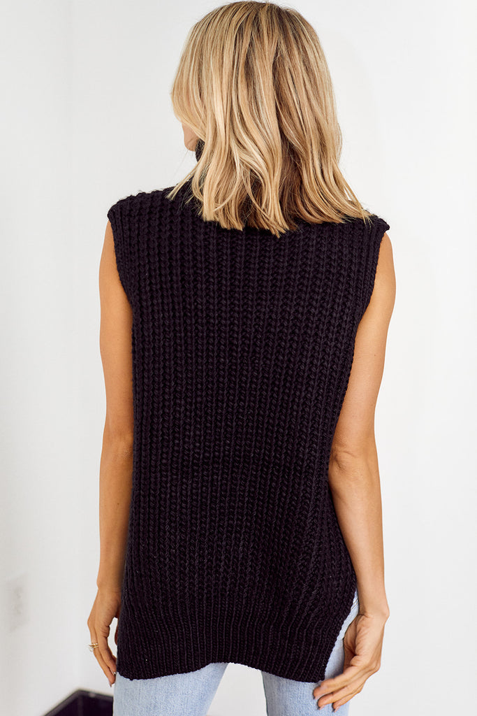 SALE - Nicci Sleeveless Turtleneck Sweater - fab'rik