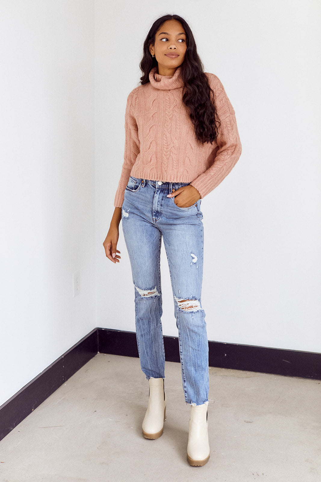 SALE - Blank NYC Distressed Straight Leg Denim - fab'rik