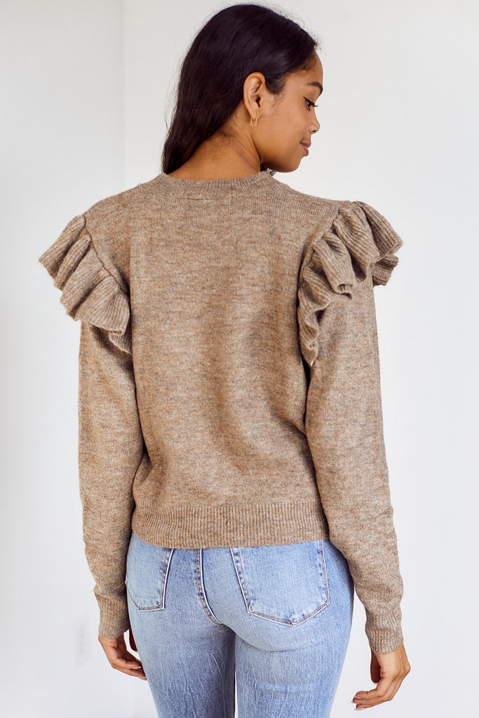 SALE - Adette Ruffle Sleeve Sweater - fab'rik