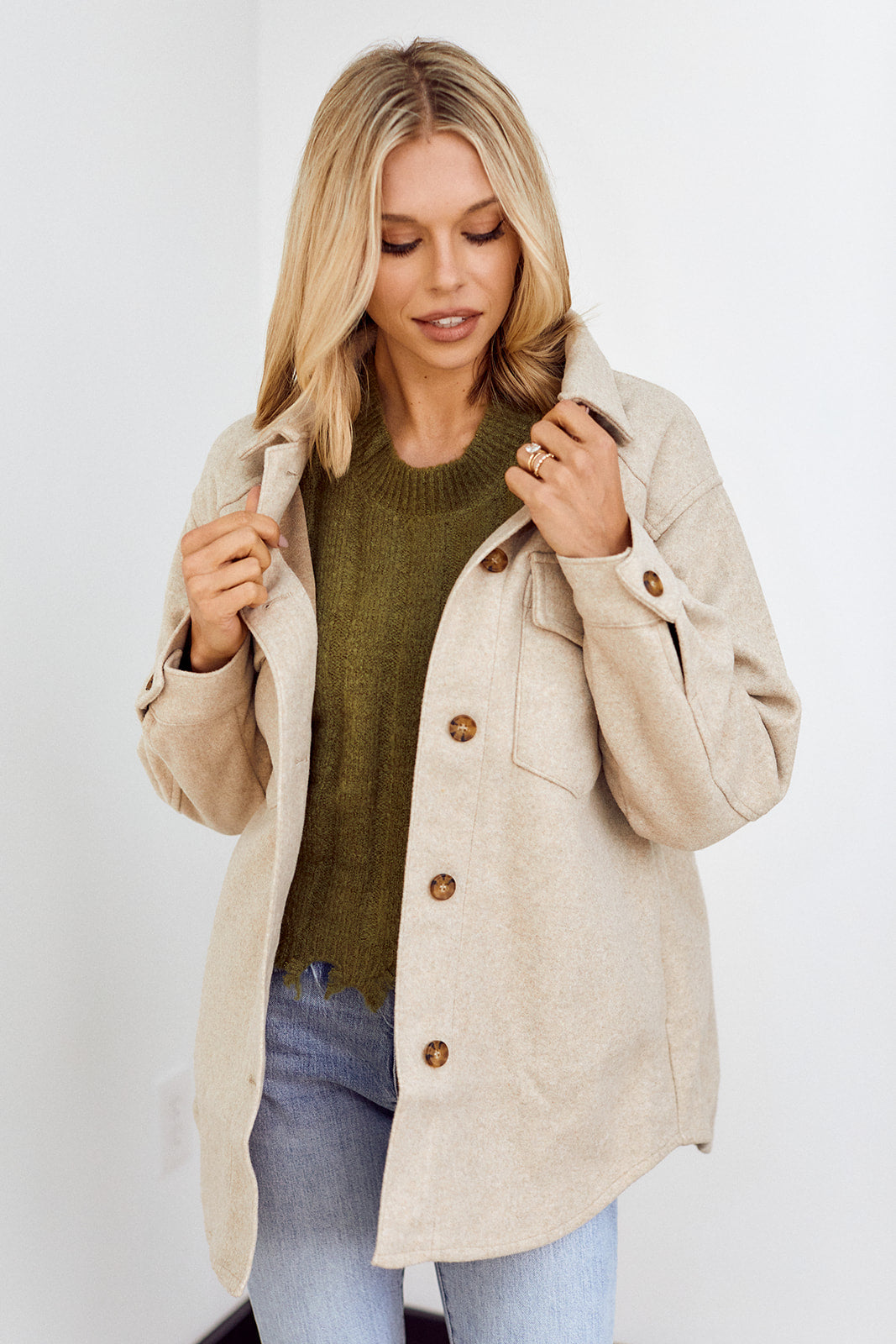 SALE - Lonnie Oversized Button Down Jacket - fab'rik