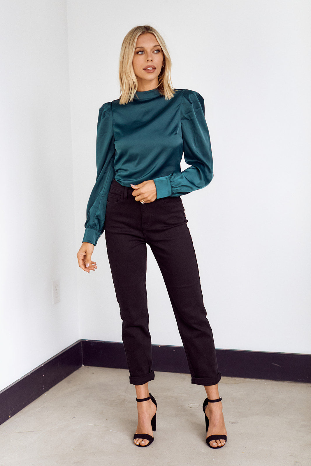 Prisha Open Back Long Sleeve Top - fab'rik