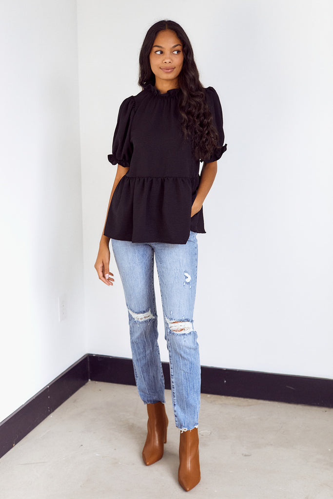 SALE - Virginia Puff Sleeve Blouse - fab'rik