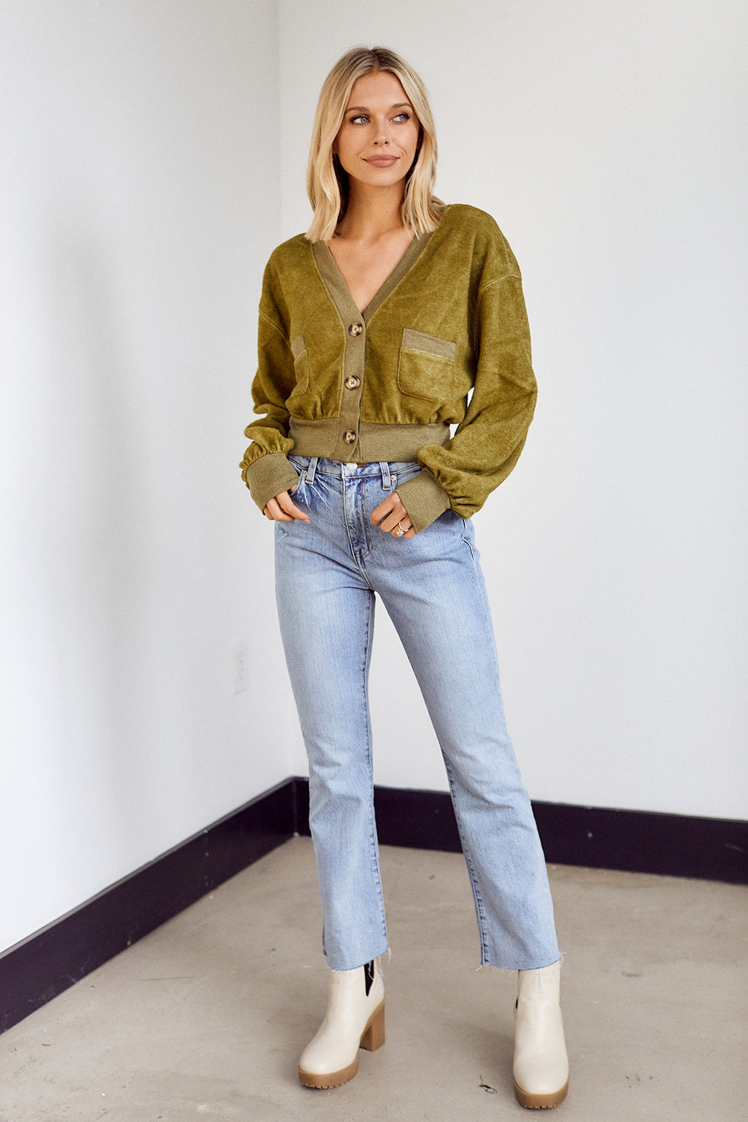 SALE - Sarah Light Fleece Cardigan - fab'rik