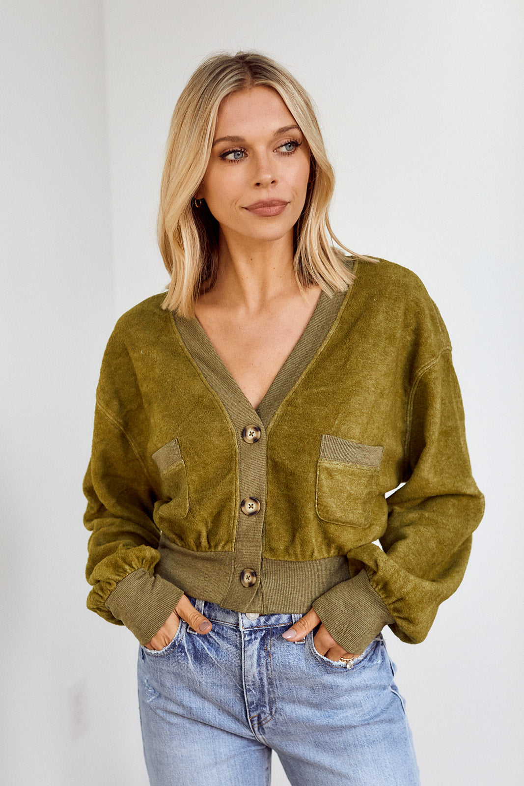 SALE - Sarah Light Fleece Cardigan - fab'rik