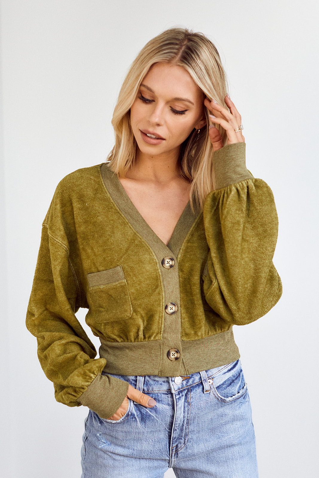 SALE - Sarah Light Fleece Cardigan - fab'rik