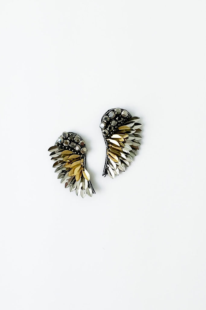 Ensley Beaded Wing Earring - fab'rik