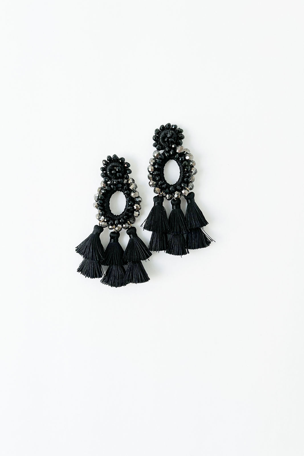 Hattie Oval Tassel Earrings - fab'rik