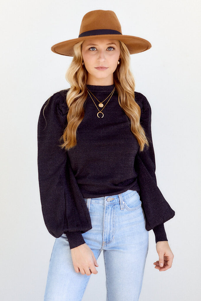 SALE - Cleo Metallic Detail Sweater - fab'rik