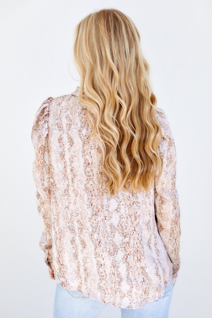 SALE - Raisa Snake Print Blouse - fab'rik