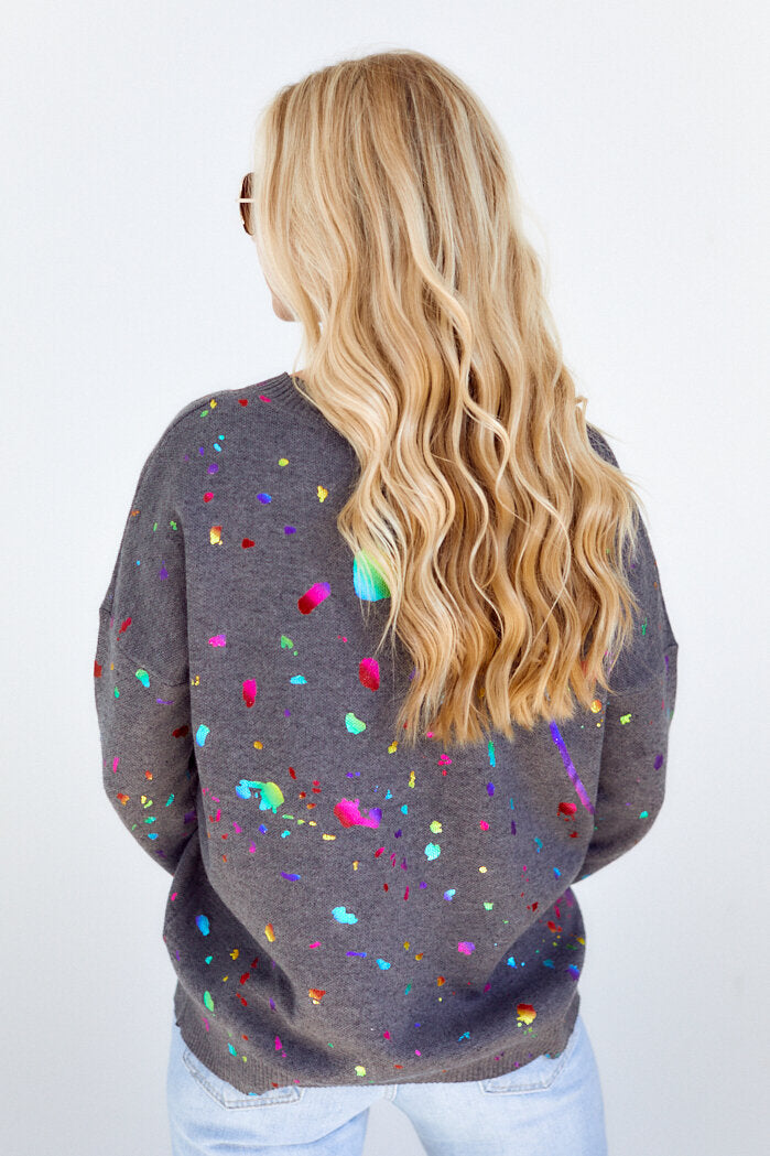 SALE - Micayla Paint Splatter Sweatshirt - fab'rik