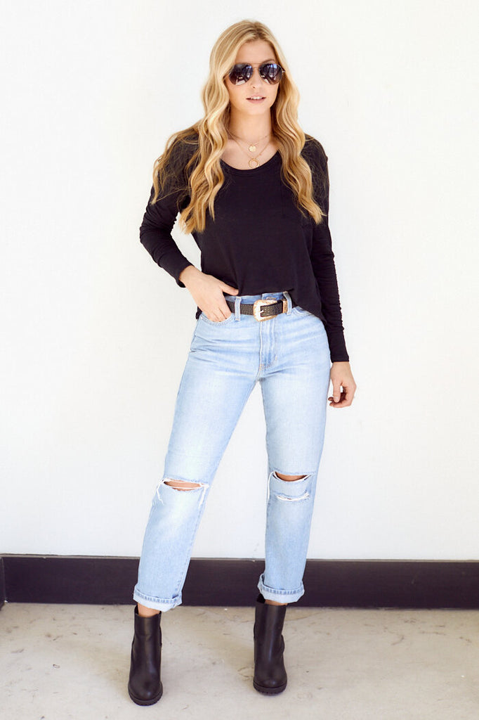 SALE - Kepler Long Sleeve Pocket Tee - fab'rik