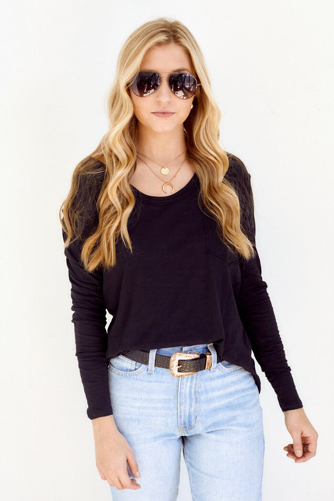 SALE - Kepler Long Sleeve Pocket Tee - fab'rik