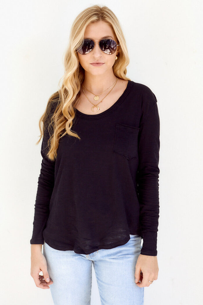 SALE - Kepler Long Sleeve Pocket Tee - fab'rik
