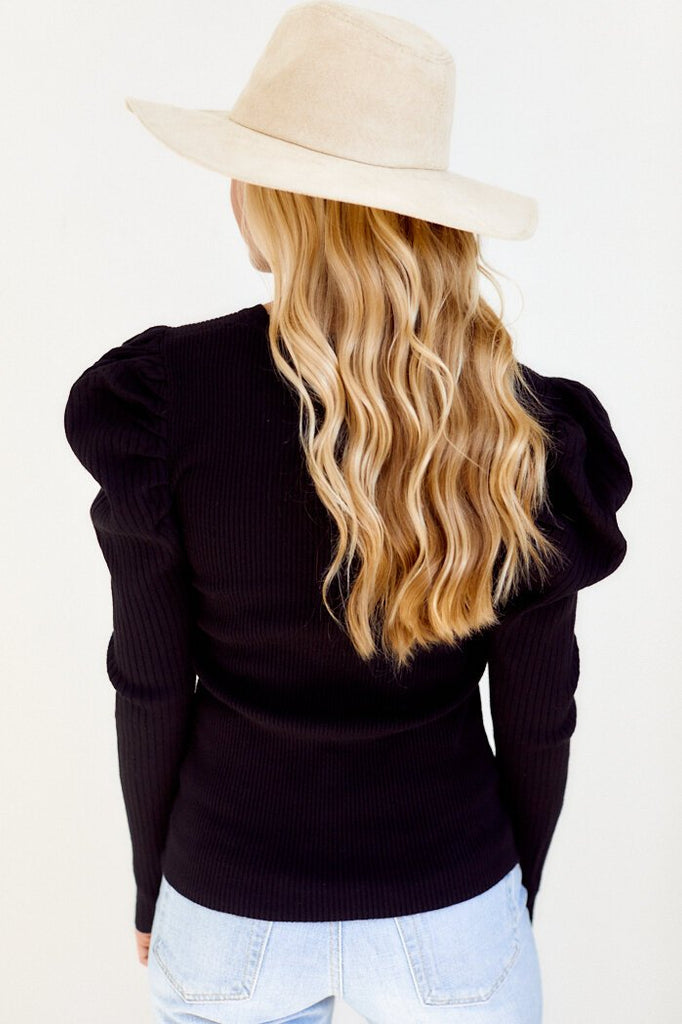Nadia Puff Sleeve Sweater - fab'rik