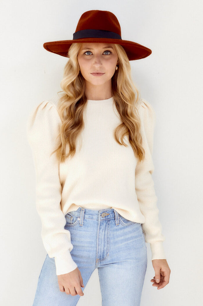 Chaira Puff Sleeve Sweater - fab'rik
