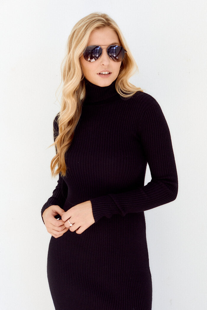 PreOrder West Turtleneck Sweater Dress - fab'rik