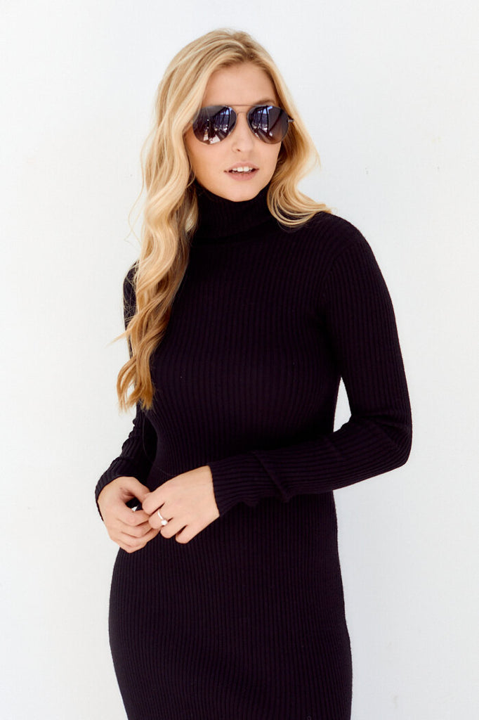 PreOrder West Turtleneck Sweater Dress - fab'rik