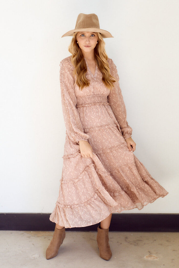 SALE - Marit Paisley Printed Midi Dress - fab'rik