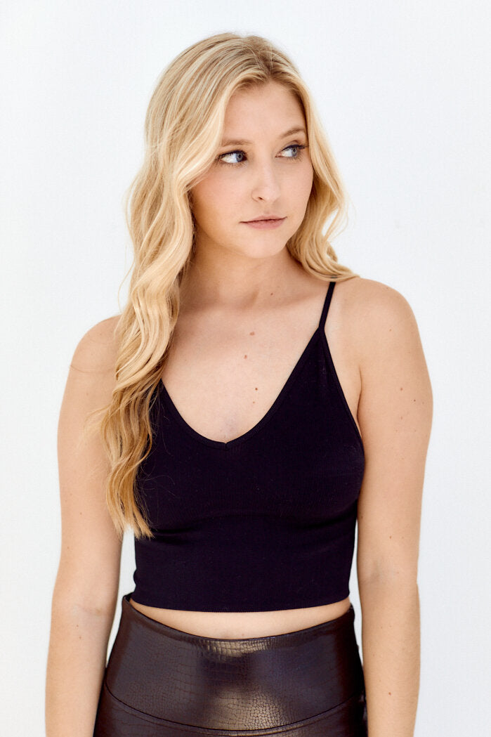 SALE - Millie Ribbed Cropped Cami - fab'rik