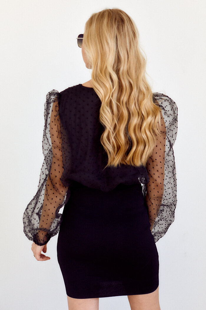 Cira Organza Detail Mini Dress - fab'rik