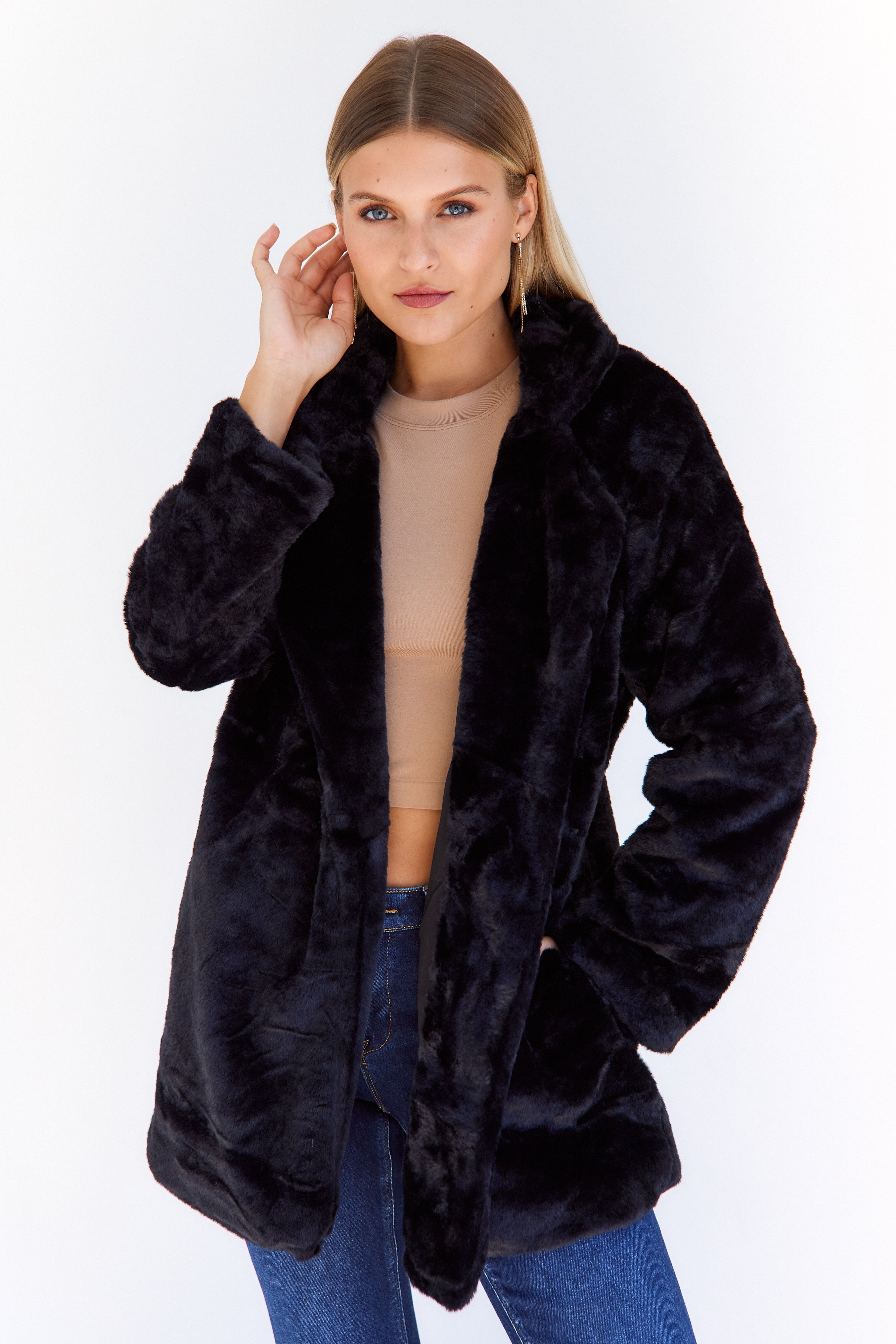 Cierra Long Faux Fur Coat - fab'rik