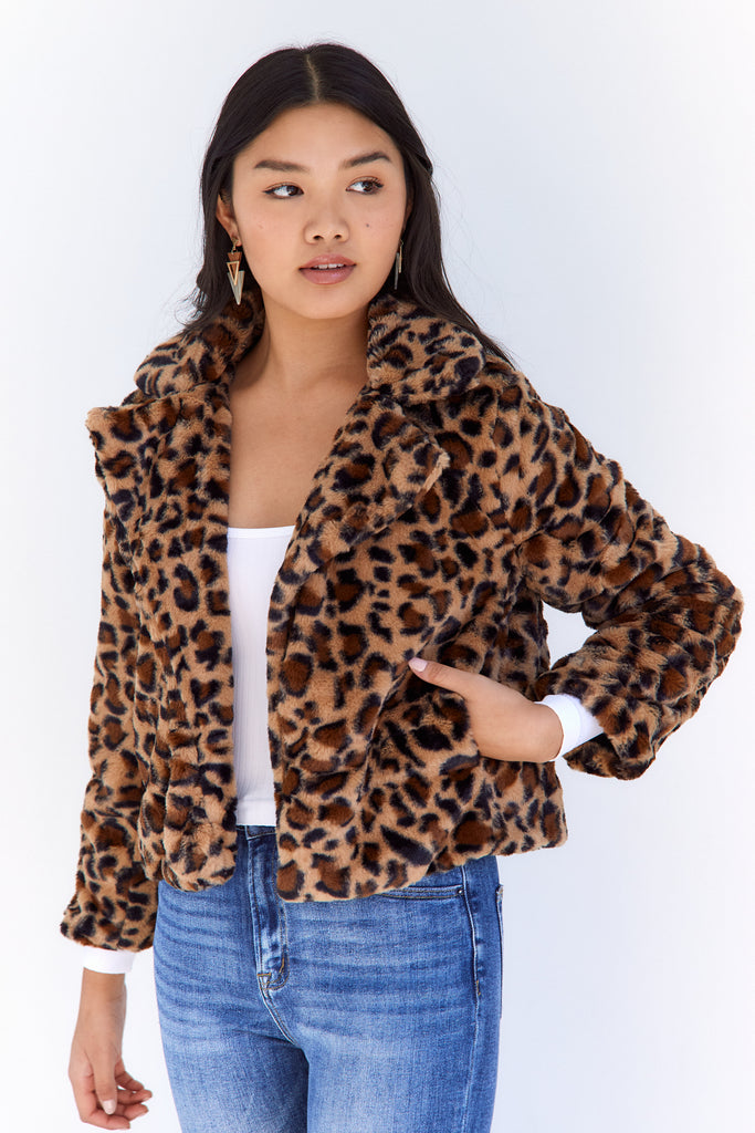 Asher Faux Fur Cheetah Coat - fab'rik