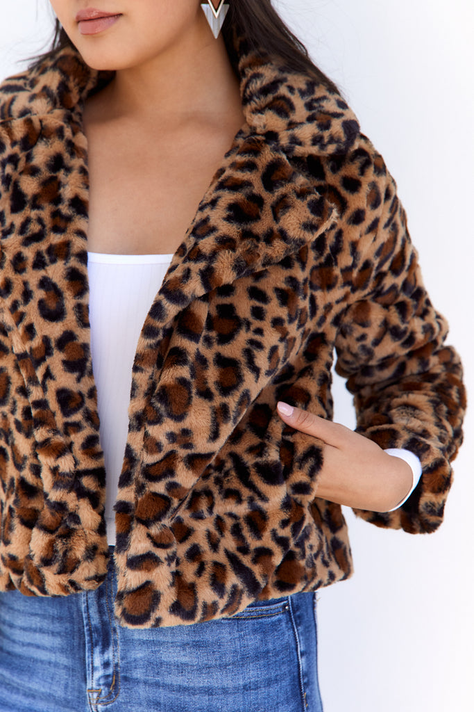 Asher Faux Fur Cheetah Coat - fab'rik