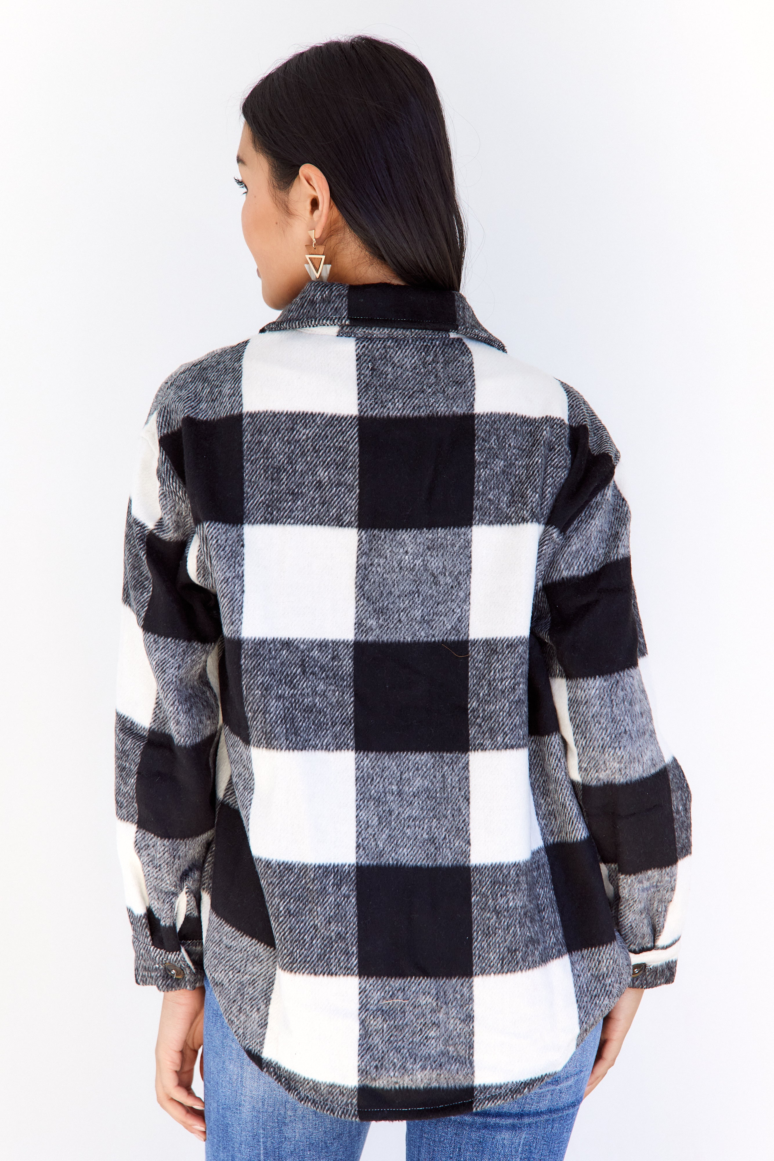 Kira Wooly Plaid Shacket - fab'rik
