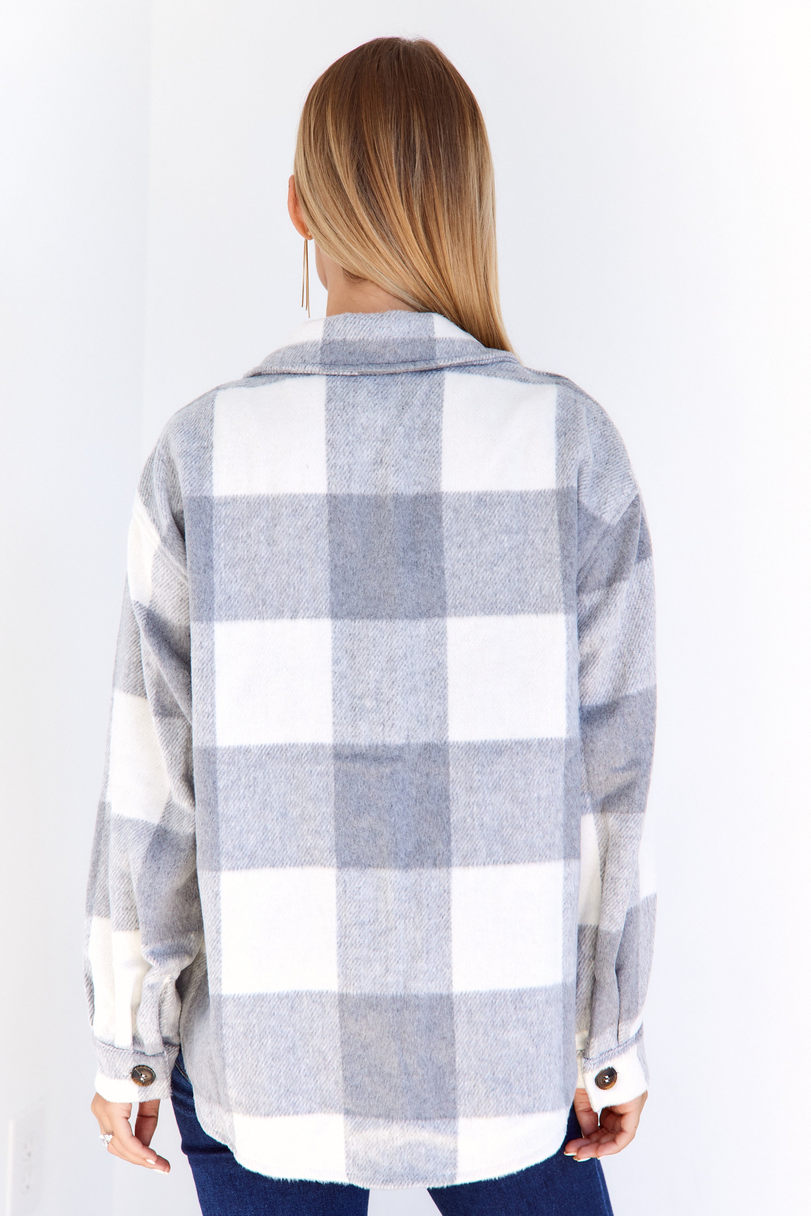 Kira Wooly Plaid Shacket - fab'rik