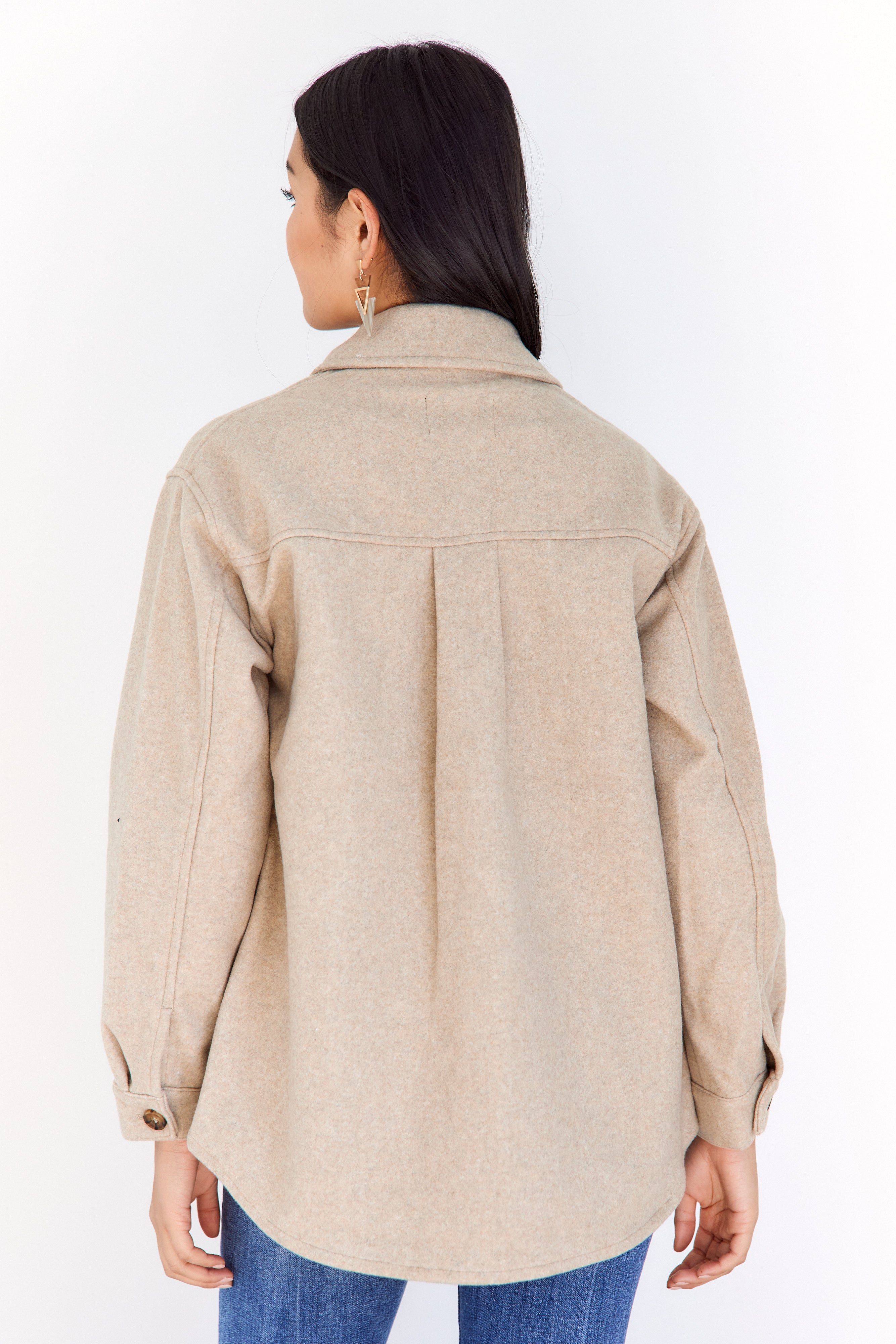 Winsley Button Front Fleece Shacket - fab'rik