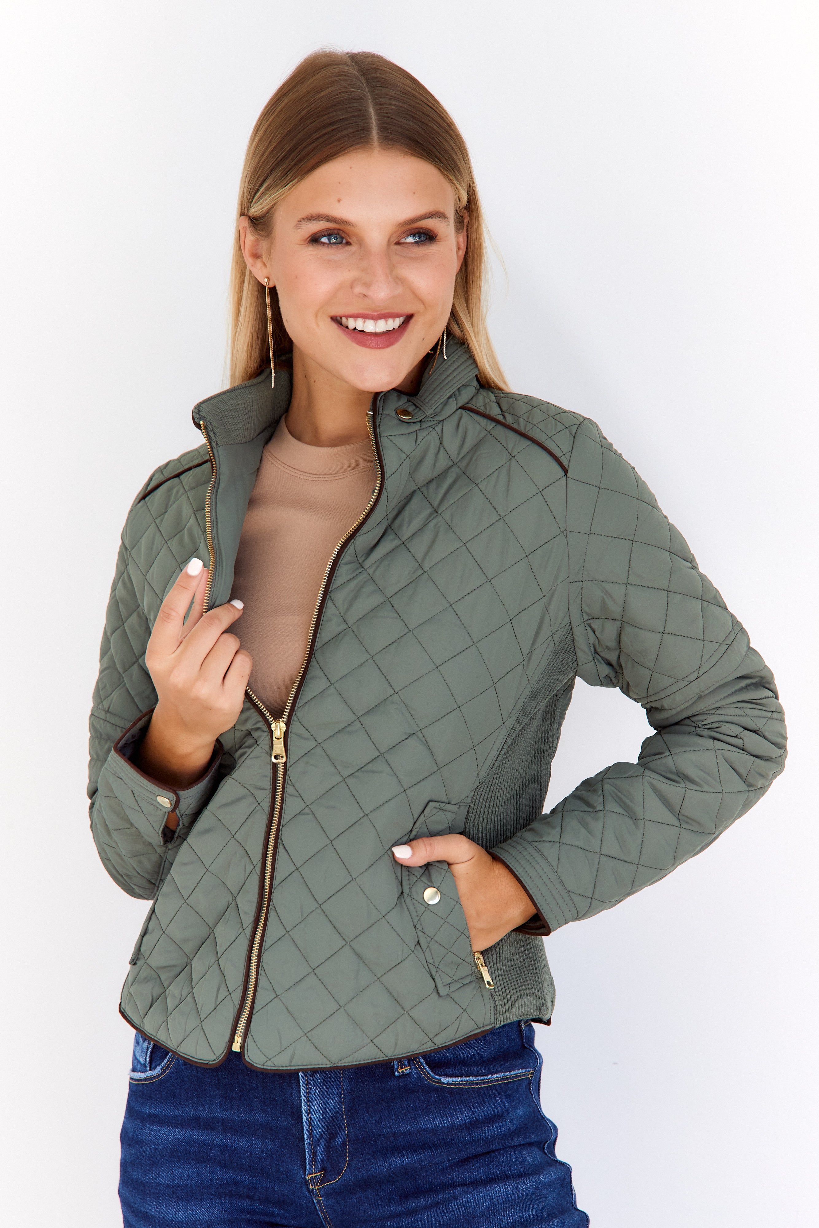 Riley Quilted Zip Jacket - fab'rik