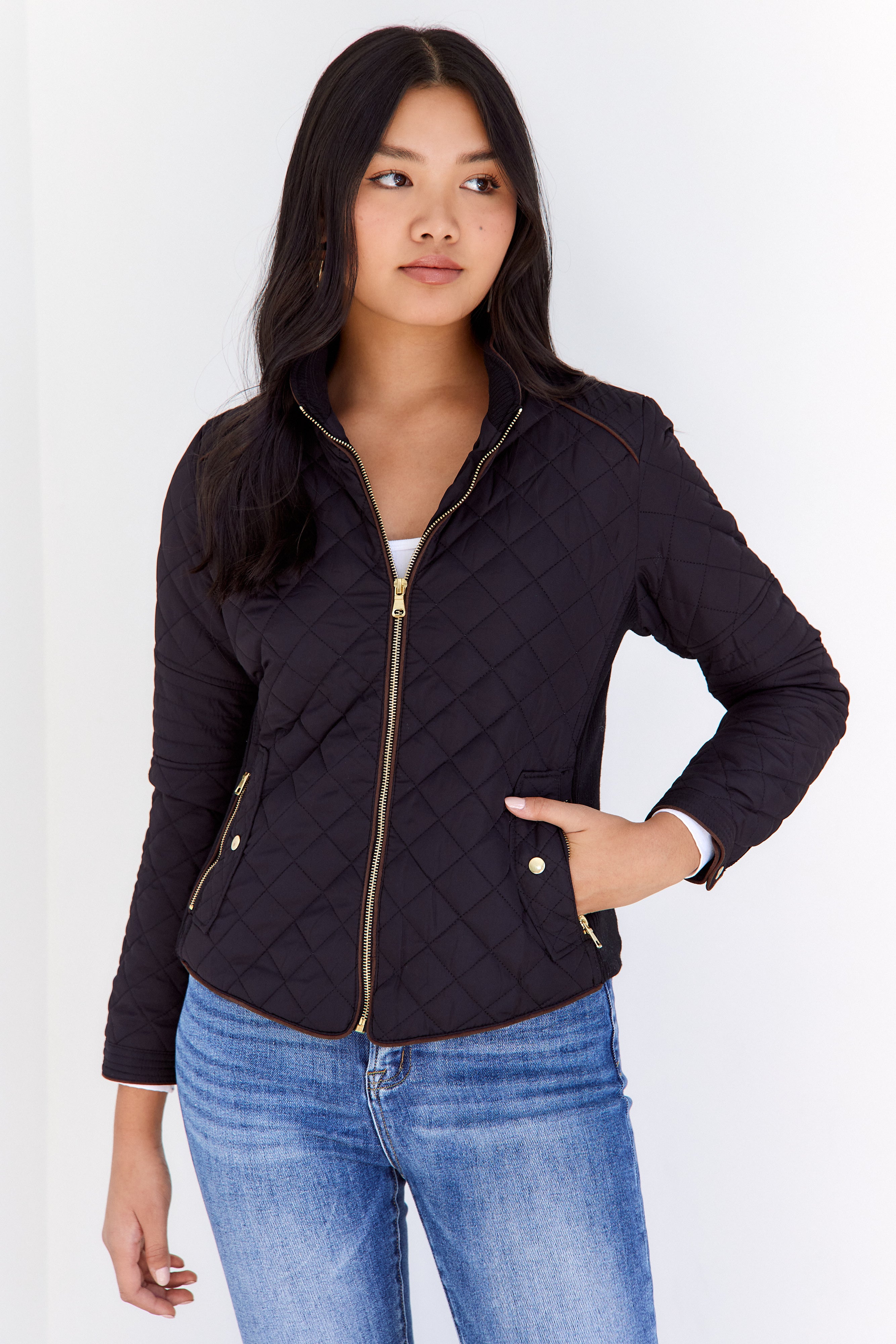 Riley Quilted Zip Jacket - fab'rik