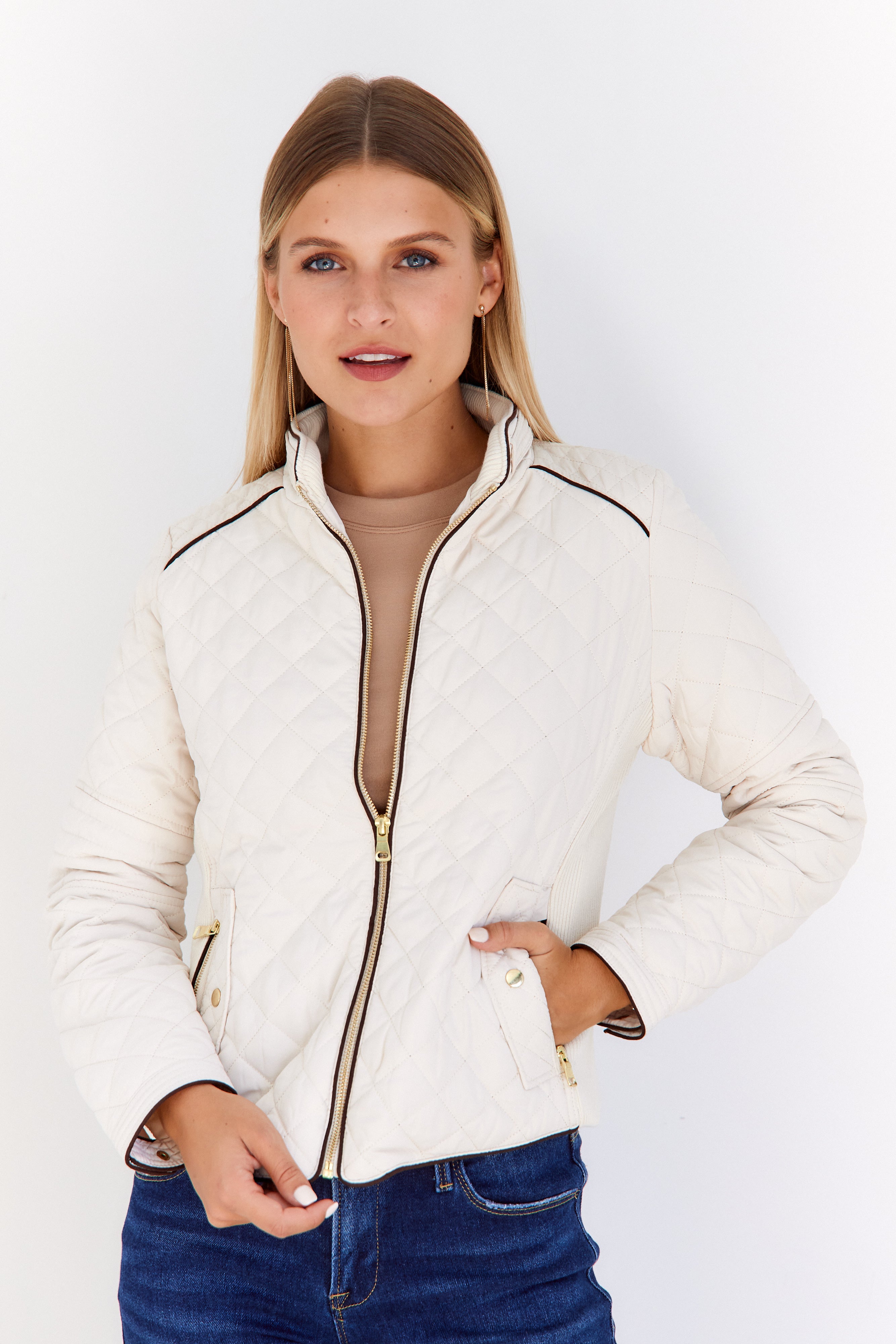 Riley Quilted Zip Jacket - fab'rik